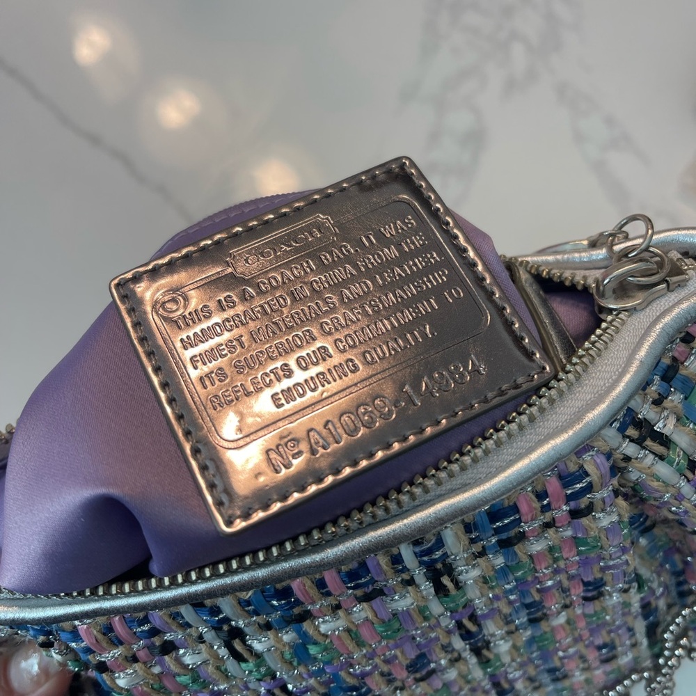 Coach Multicolor Tweed Shoulder Bag - Picture 5 of 10